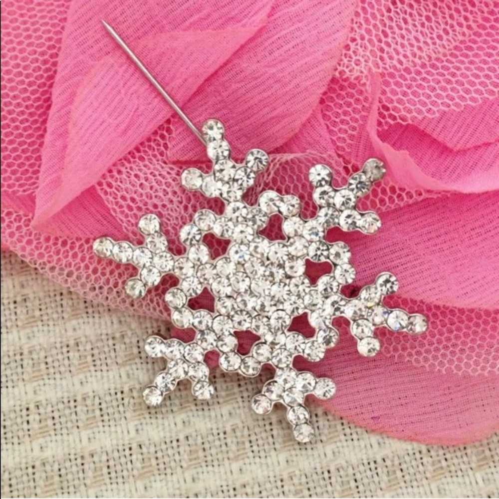 ❄️ Crystal Snow Flake Pin Gorgeous - Picture 3 of 6